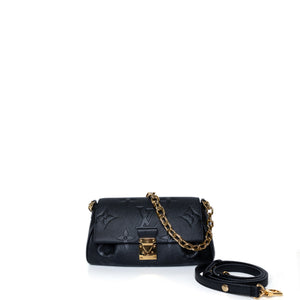 LOUIS VUITTON FAVORITE MONOGRAM EMPREINTE LEATHER BLACK GHW