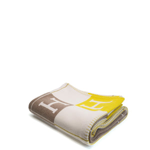 HERMES AVALON III GRIS AND SOLEIL BLANKET
