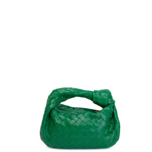 BOTTEGA VENETA MINI JODIE GREEN LAMBSKIN GHW
