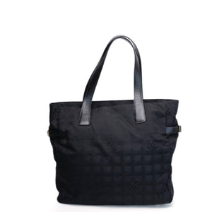 CHANEL NEW TRAVEL LINE TOTE BAG NYLON BLACK SHW