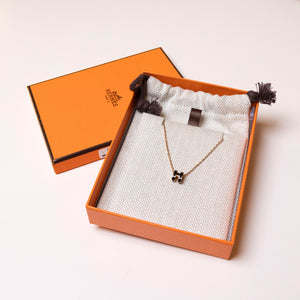 HERMES MINI POP H NECKLACE BLACK GHW