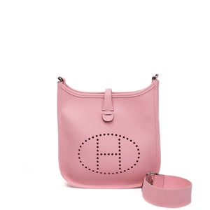 HERMES EVELYNE 23 CLEMENCE LEATHER ROSE SAKURA SHW STAMP K