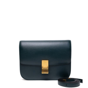 CELINE MEDIUM CLASSIC BOX BAG GOATSKIN AMAZON GREEN GHW