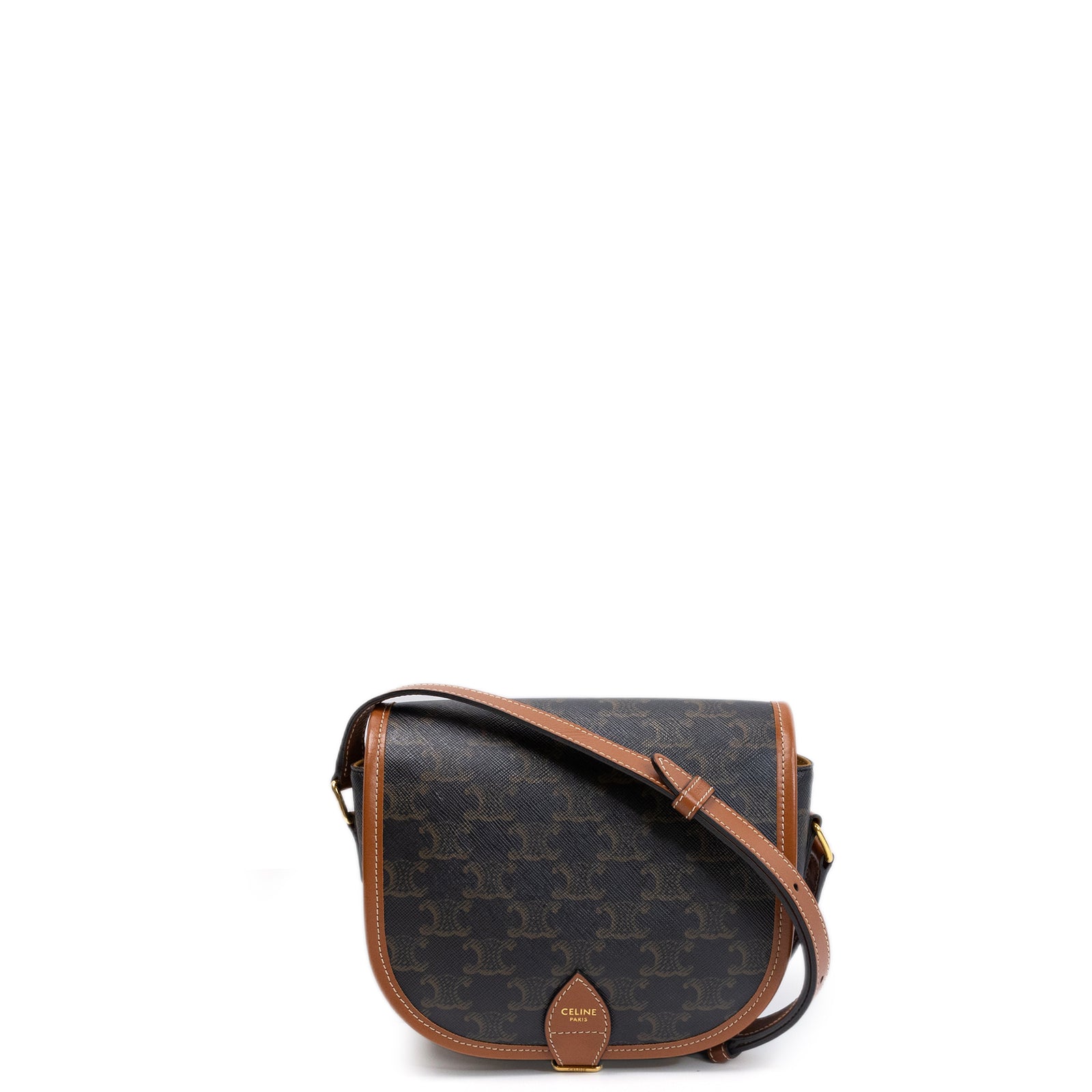 CELINE FLOCO BAG IN TRIOMPHE CANVAS GHW