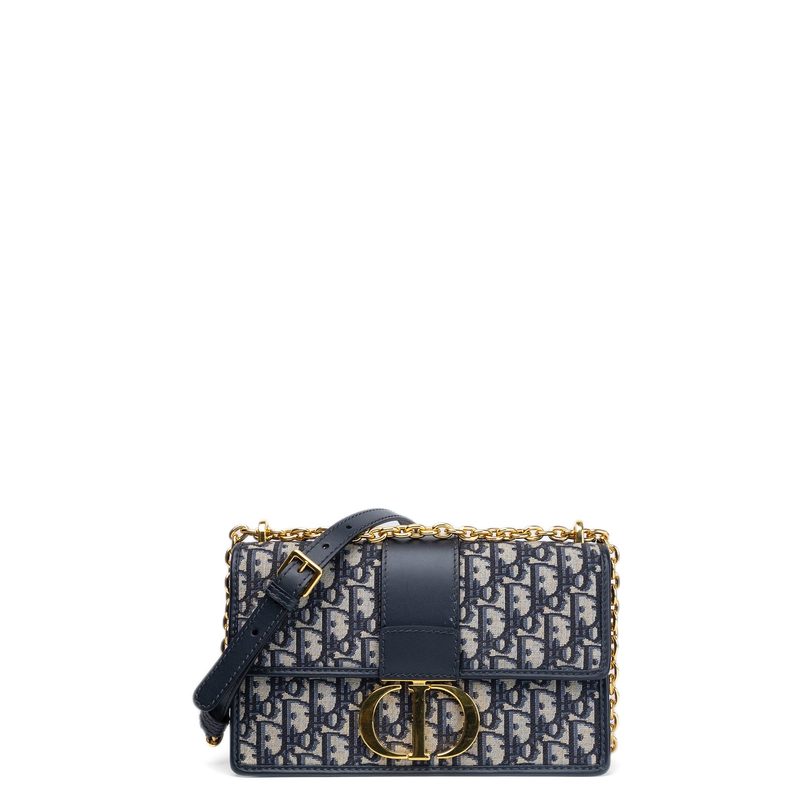 CHRISTIAN DIOR 30 MONTAIGNE EAST-WEST BAG WITH CHAIN OBLIQUE JACQUARD GHW