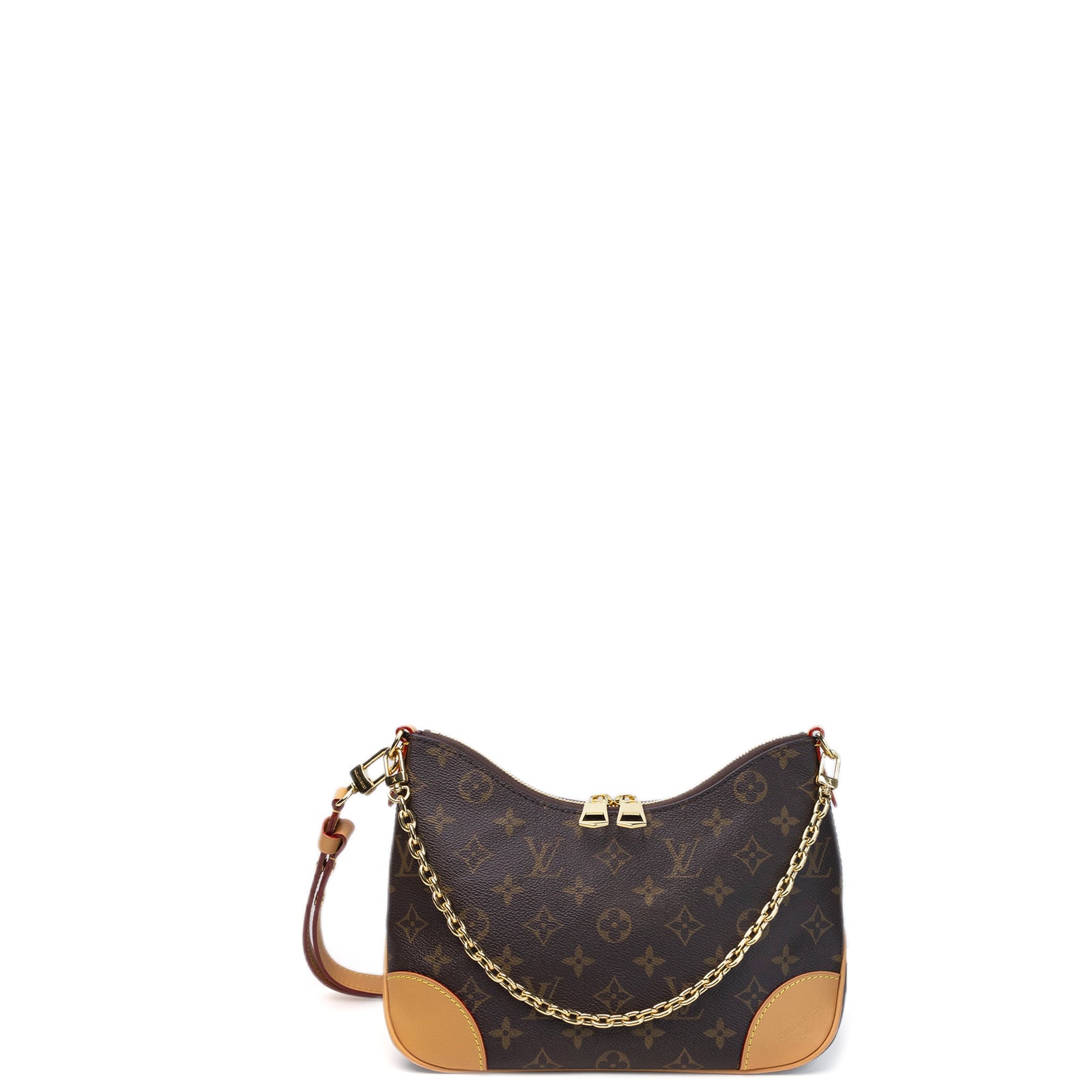 LOUIS VUITTON BOULOGNE PM MONOGRAM CANVAS/ LEATHER NATURAL GHW (MICROCHIP)