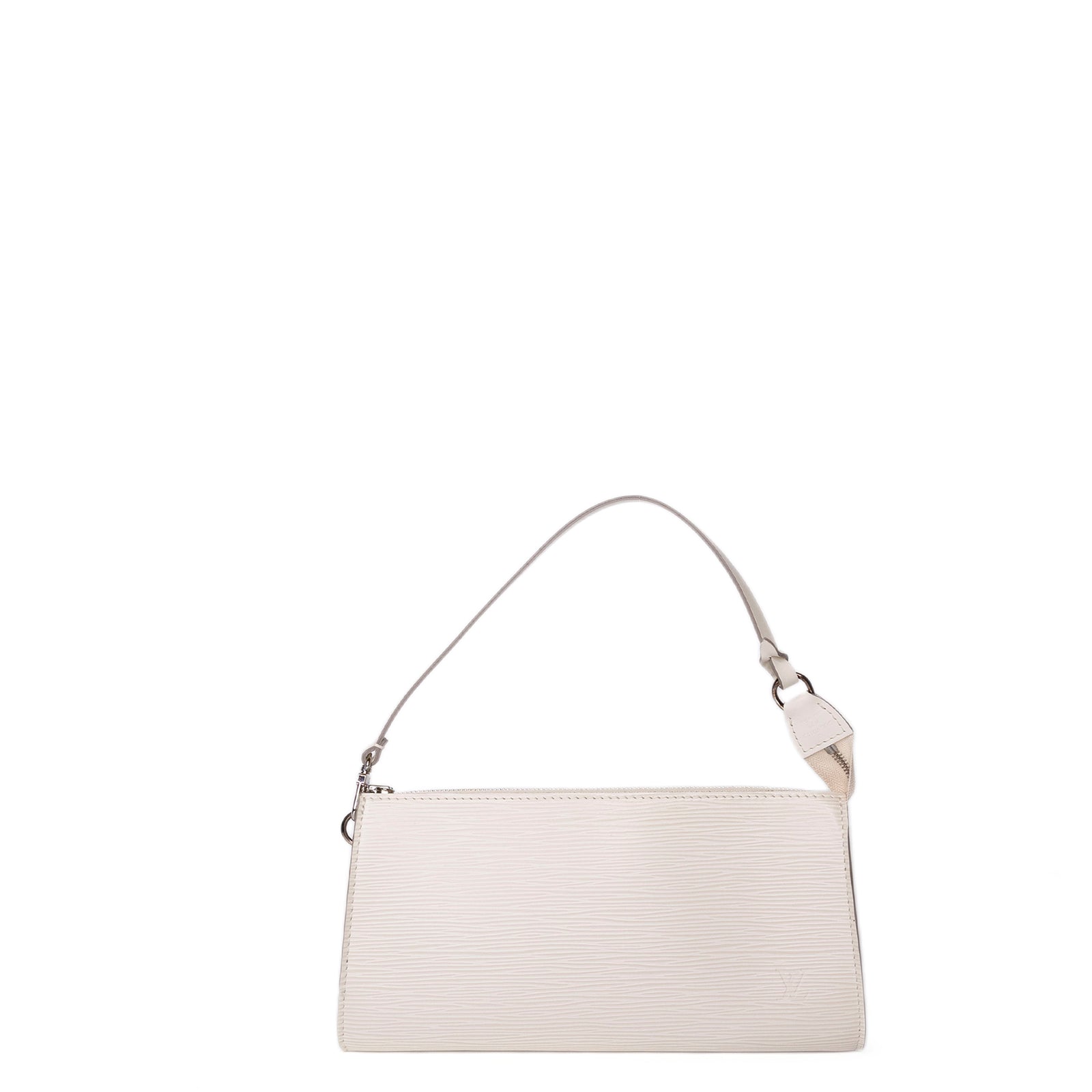 LOUIS VUITTON POCHETTE ACCESSORIES EPI LEATHER WHITE SHW