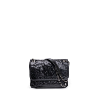 SAINT LAURENT YSL NIKKI BABY BAG BLACK CALFSKIN LEATHER SHW