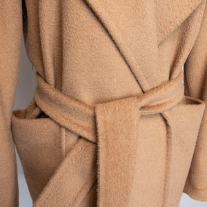 MAX MARA RIALTO ROBE COAT CAMELWOOL CAMEL SIZE 34