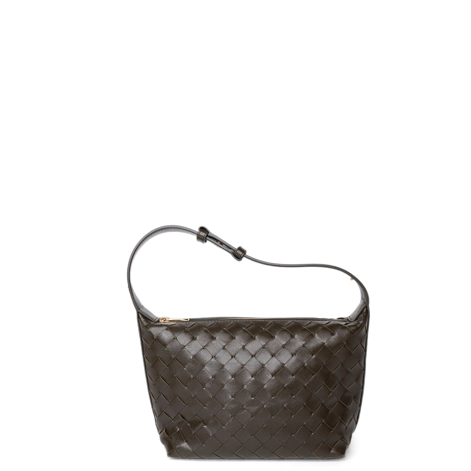 BOTTEGA VENETA WALLACE BAG CALFSKIN KAKI GHW