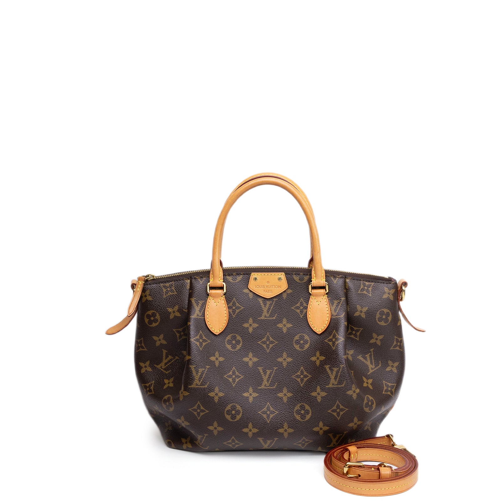 LOUIS VUITTON TURENNE PM BAG MONOGRAM CANVAS BROWN GHW