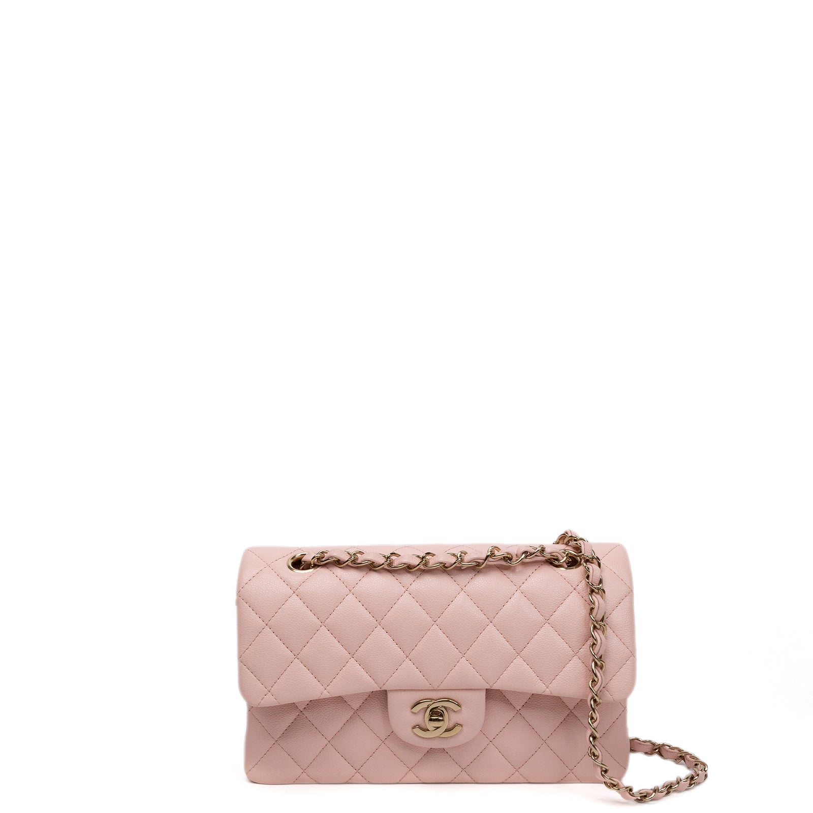 CHANEL CLASSIC DOUBLE FLAP SMALL LGHW (MICROCHIP)