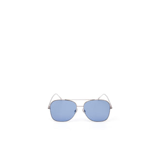 FENDI VM102BQEGE SILVER METAL FRAME BLUE LENS AVIATOR SUNGLASSES SHW