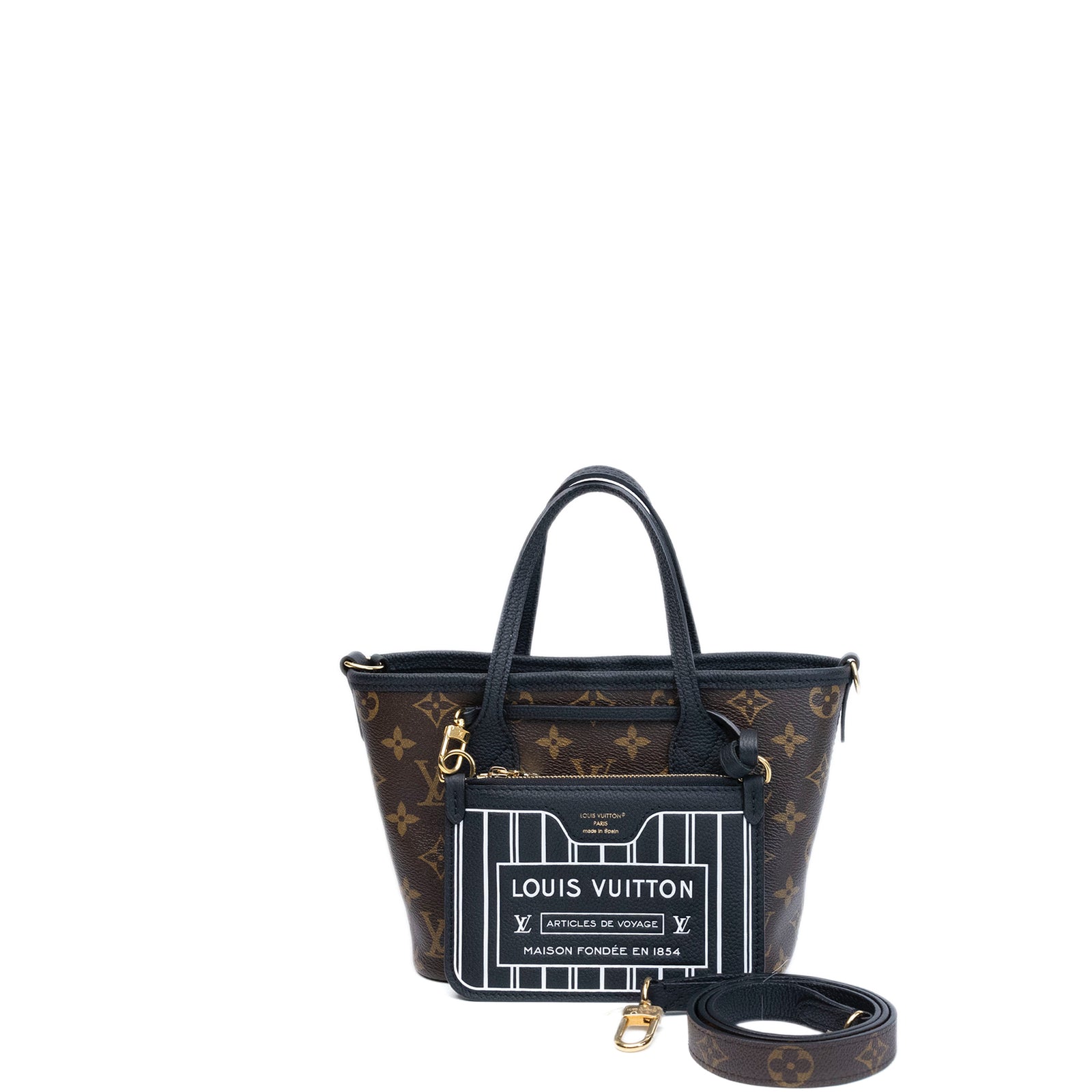 LOUIS VUITTON NEVERFULL INDSIDE OUT BB MONOGRAM TOTE BAG (MICROCHIP)