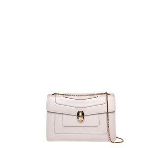 BVLGARI SEPRENTI FOREVER SHOULDER BAG WHITE GHW