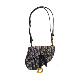 CHRISTIAN DIOR OBLIQUE SADDLE BELT POUCH GHW