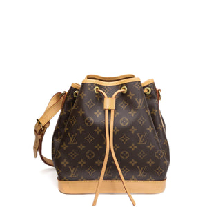 LOUIS VUITTON PETIT NOE BUCKET BAG MONOGRAM GHW (MICROCHIP)