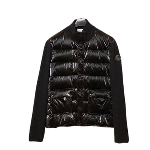 MONCLER PADDED WOOL JACKET BLACK