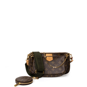 LOUIS VUITTON MULTI POCHETTE ACCESSORIES KHAKI MONOGRAM CANVAS GHW