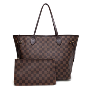 LOUIS VUITTON NEVERFULL MM DAMIER EBENE GHW