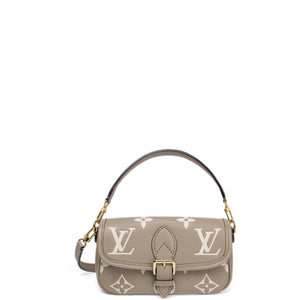 LOUIS VUITTON NANO DIANE BICOLOUR MONOGRAM EMPREINTE LEATHER TOURTERELLE BEIGE /  CREAM GHW (MICROCHIP)