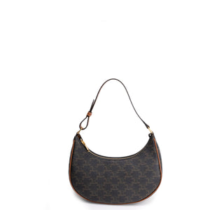 CELINE MEDIUM AVA BAG TRIOMPHE CANVAS / CALFSKIN BROWN GHW