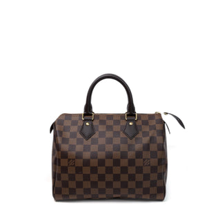 LOUIS VUITTON SPEEDY BANDOULIERE 25 DAMIER EBENE CANVAS GHW