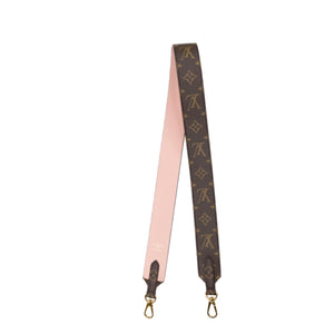 LOUIS VUITTON BROWN & PINK BANDOULIERE MONOGRAM STRAP GHW