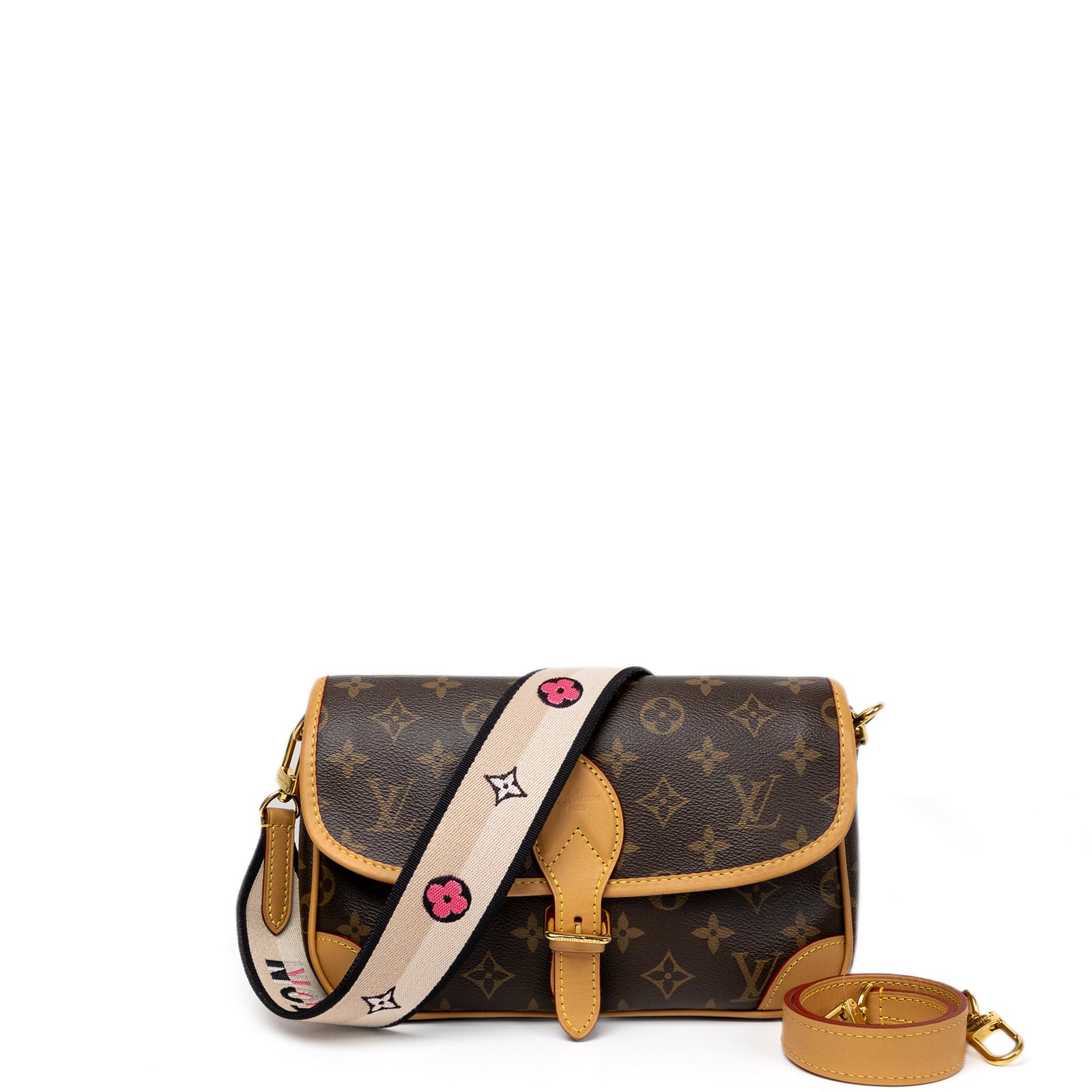 LOUIS VUITTON DIANE MONOGRAM CANVAS BAG WITH JACQUARD STRAP