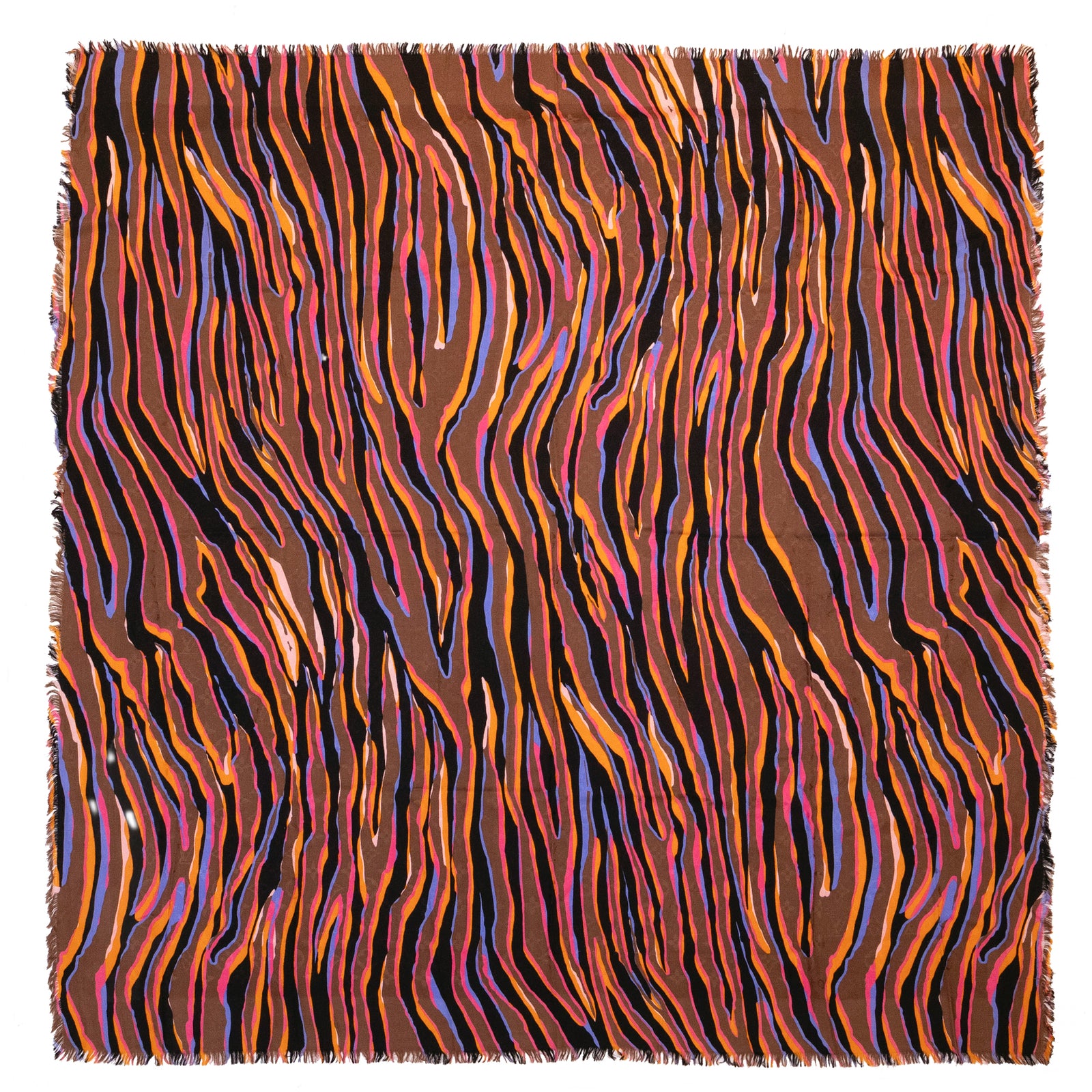 LOUIS VUITTON SILK WOOL ZEBRA SHAWL