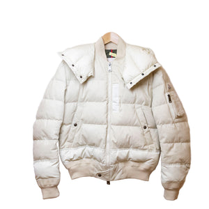 MONCLER LEOPOLD GIUBBOTTO COTTON POLYURETHANE DOWN JACKET WHITE SIZE 2