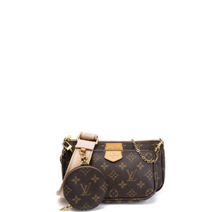 LOUIS VUITTON MULTI POCHETTE ACCESSORIES MONOGRAM CANVAS PINK STRAP GHW
