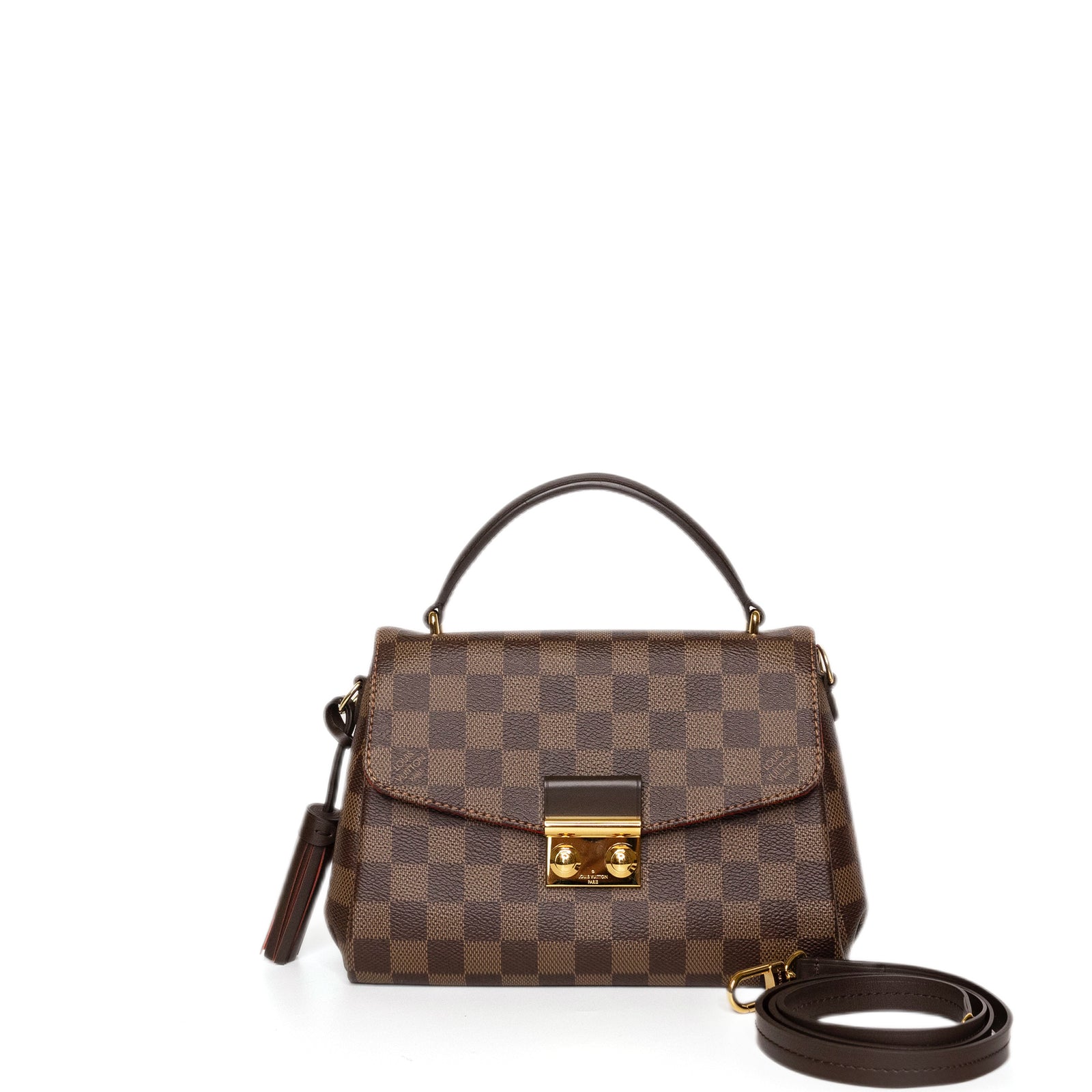 LOUIS VUITTON CROISETTE DAMIER EBENE CANVAS GHW