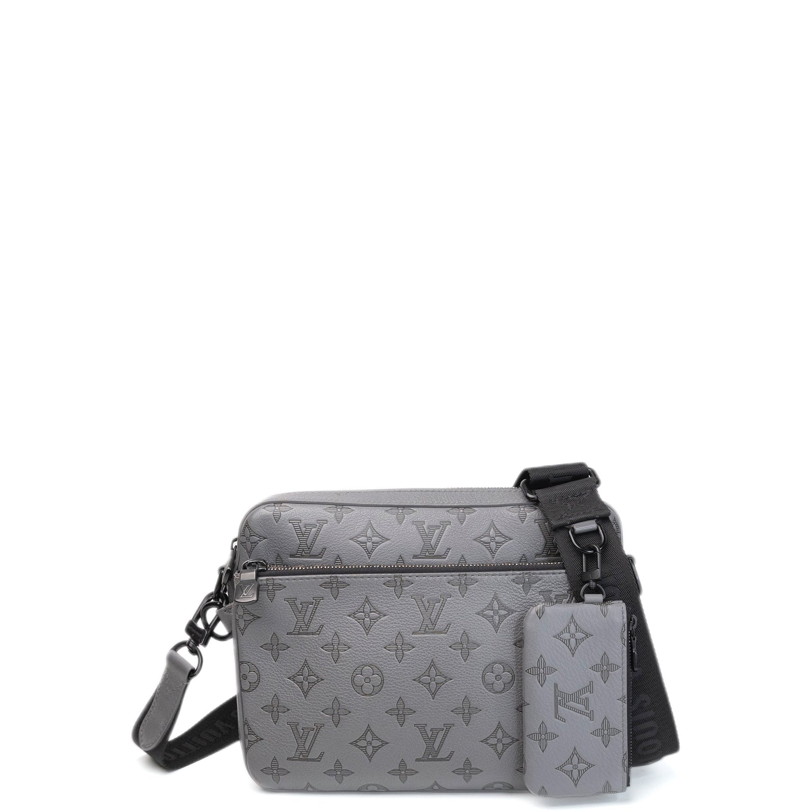 LOUIS VUITTON TRIO MESSENGER BAG MONOGRAM SHADOW LEATHER SHW