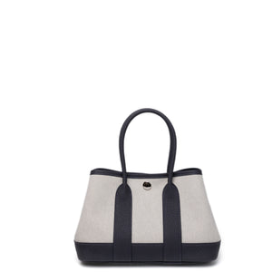 HERMES NEO GARDEN PARTY 23 CANVAS/NEGONDA ECRU/BLEU GLACIER/ARDOISE SHW STAMP K