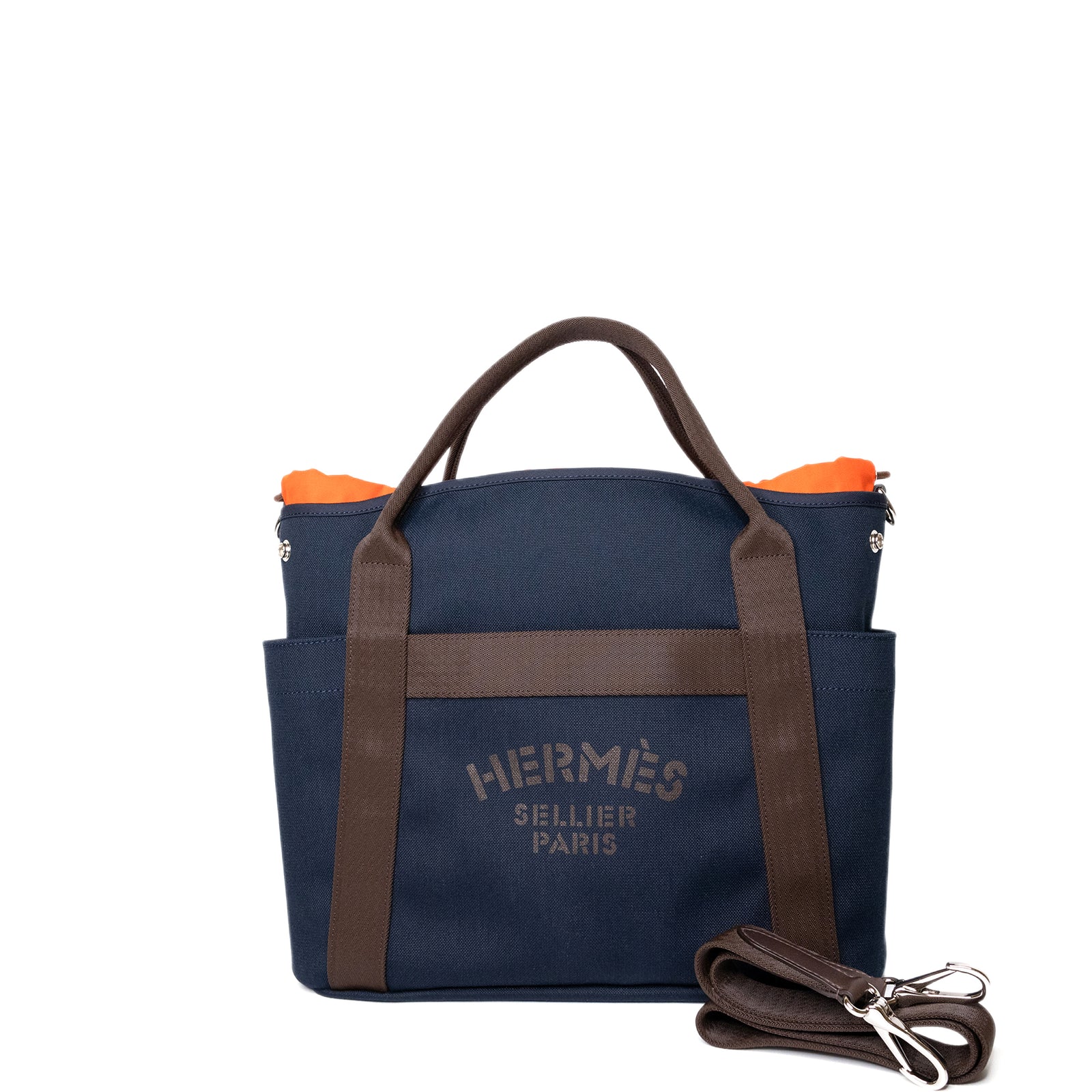 HERMES THE GROOMING BAG BLUE NAVY / FEU STAMP Z