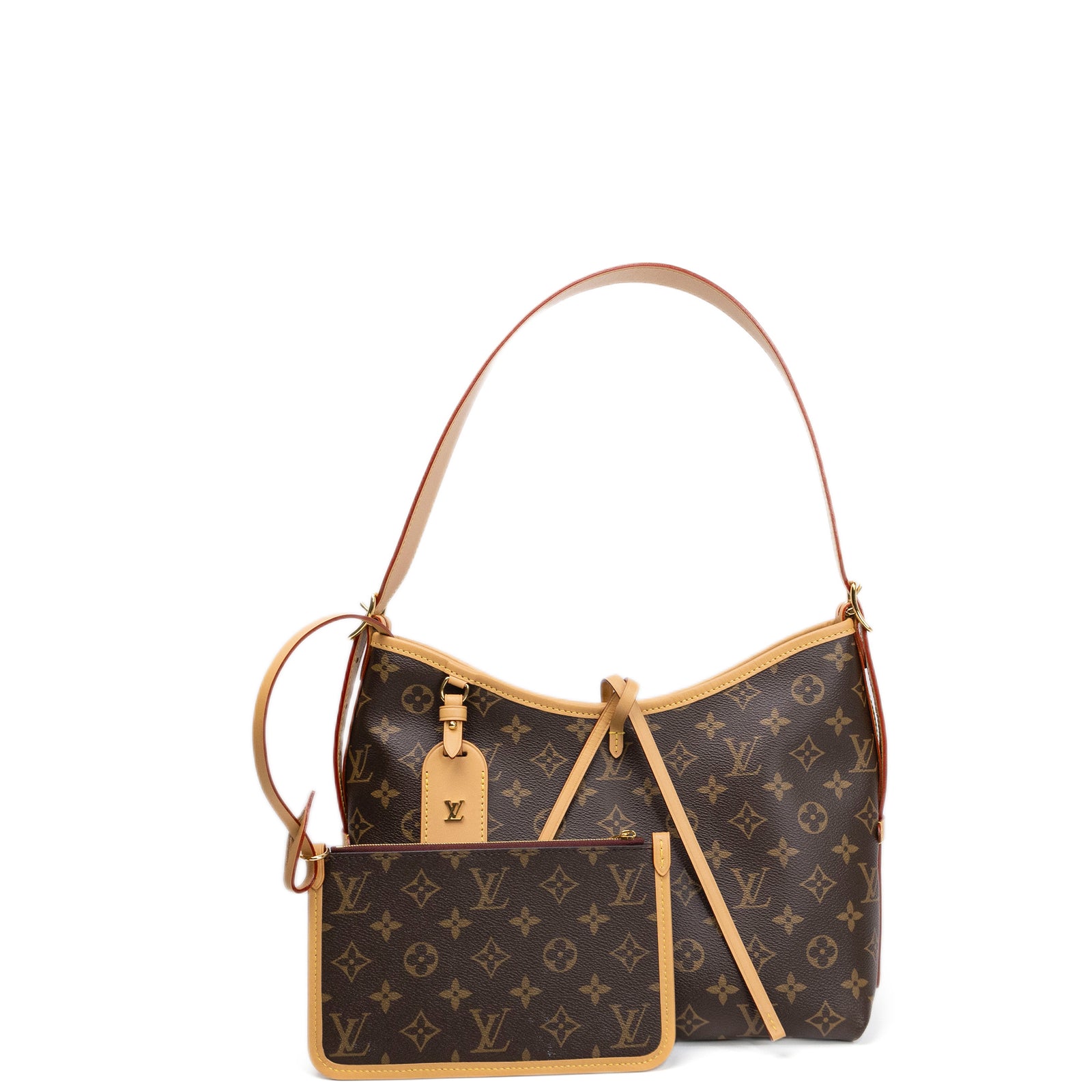 LOUIS VUITTON CARRYALL PM BROWN MONOGRAM CANVAS GHW (MICROCHIP)