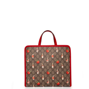 GUCCI GG SUPREME PETER RABBIT TOTE BAG CANVAS / LEATHER MULTICOLORED