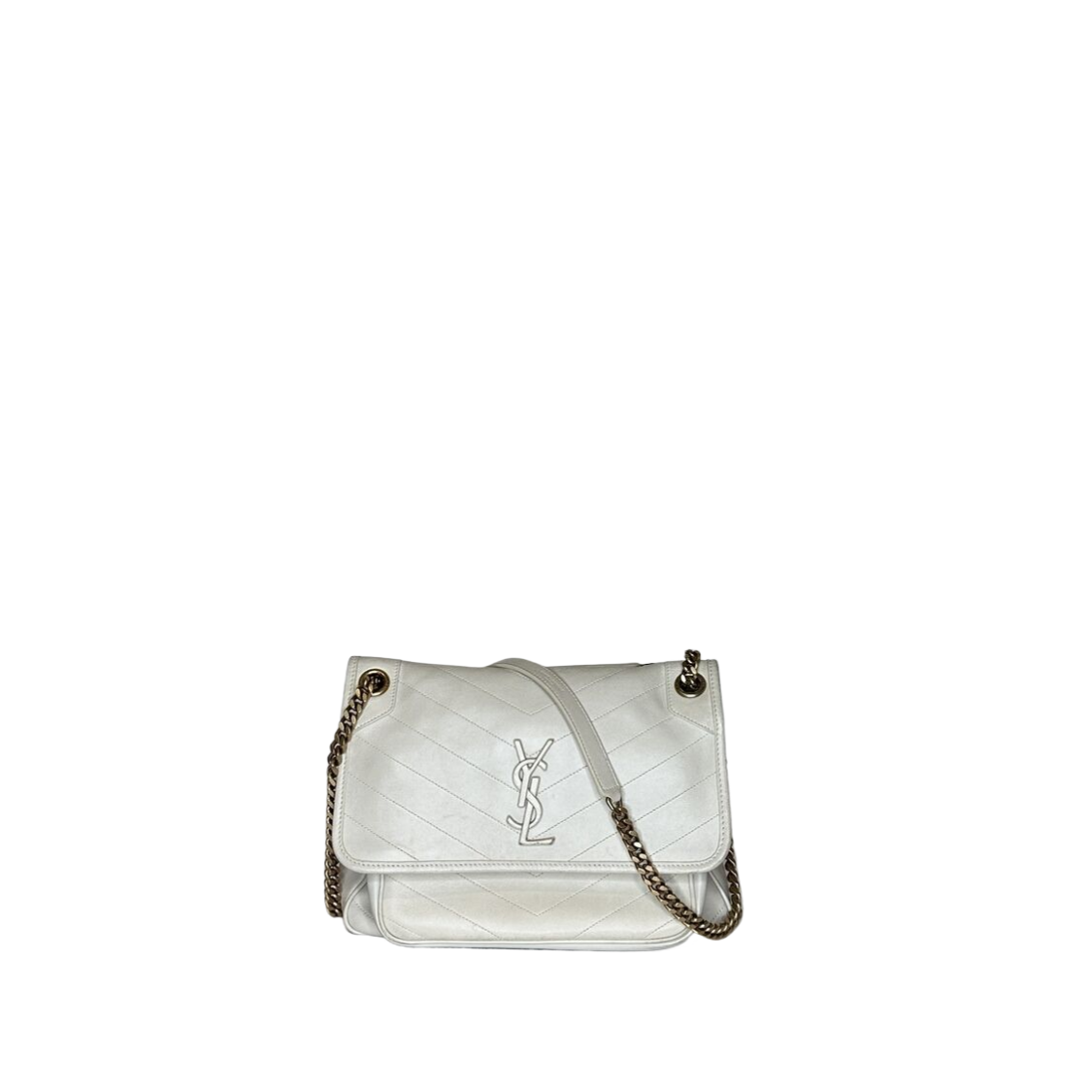 SAINT LAURENT MEDIUM NIKI WHITE GHW