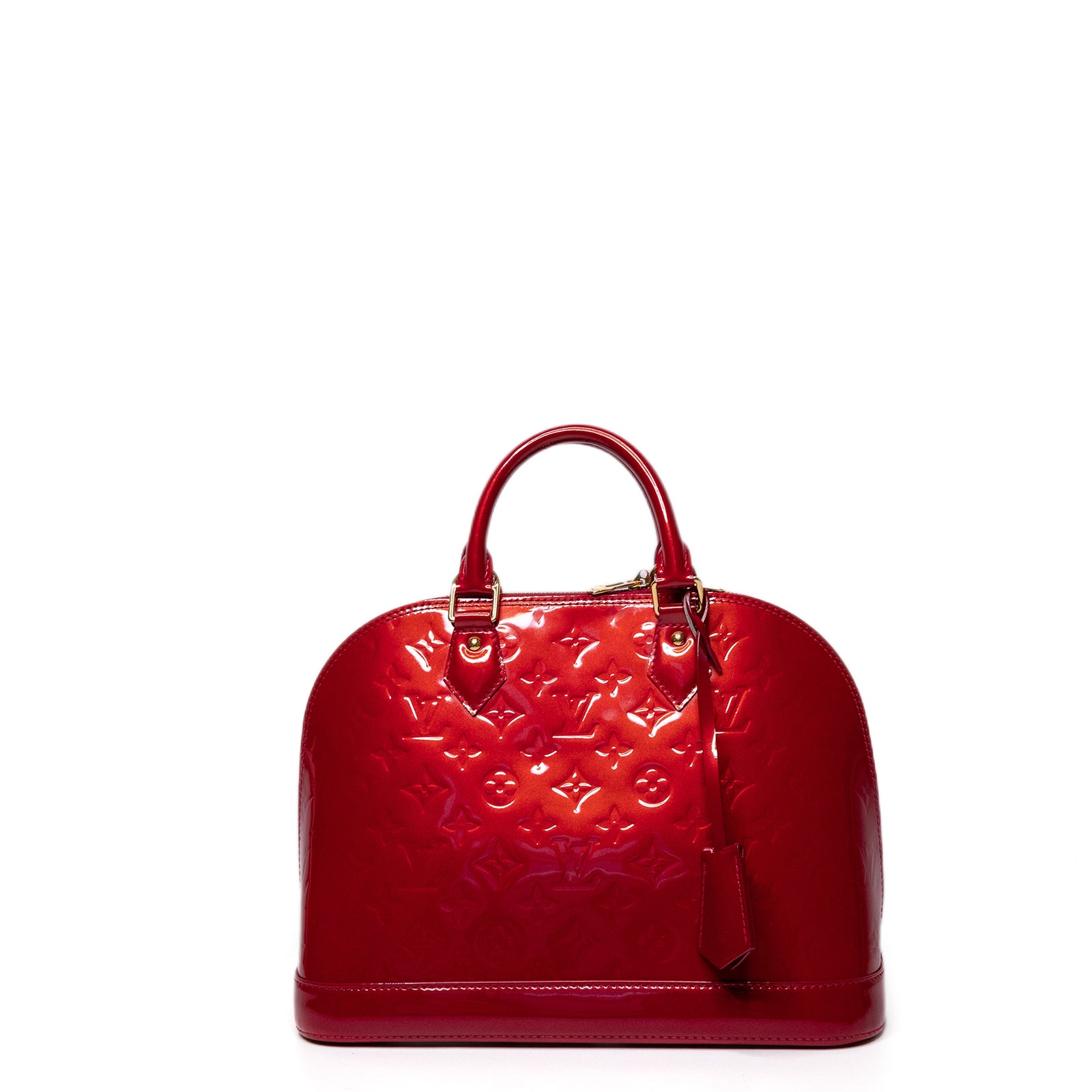 LOUIS VUITTON ALMA PM PATENT LEATHER RED GHW