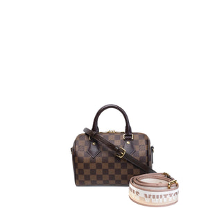 LOUIS VUITTON DAMIER EBENE SPEEDY BANDOULIERE 20 GHW (MICROCHIP)