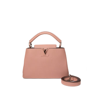 LOUIS VUITTON CAPUCINES BB LIGHT PINK TAURILLON CALFSKIN LEATHER SHW