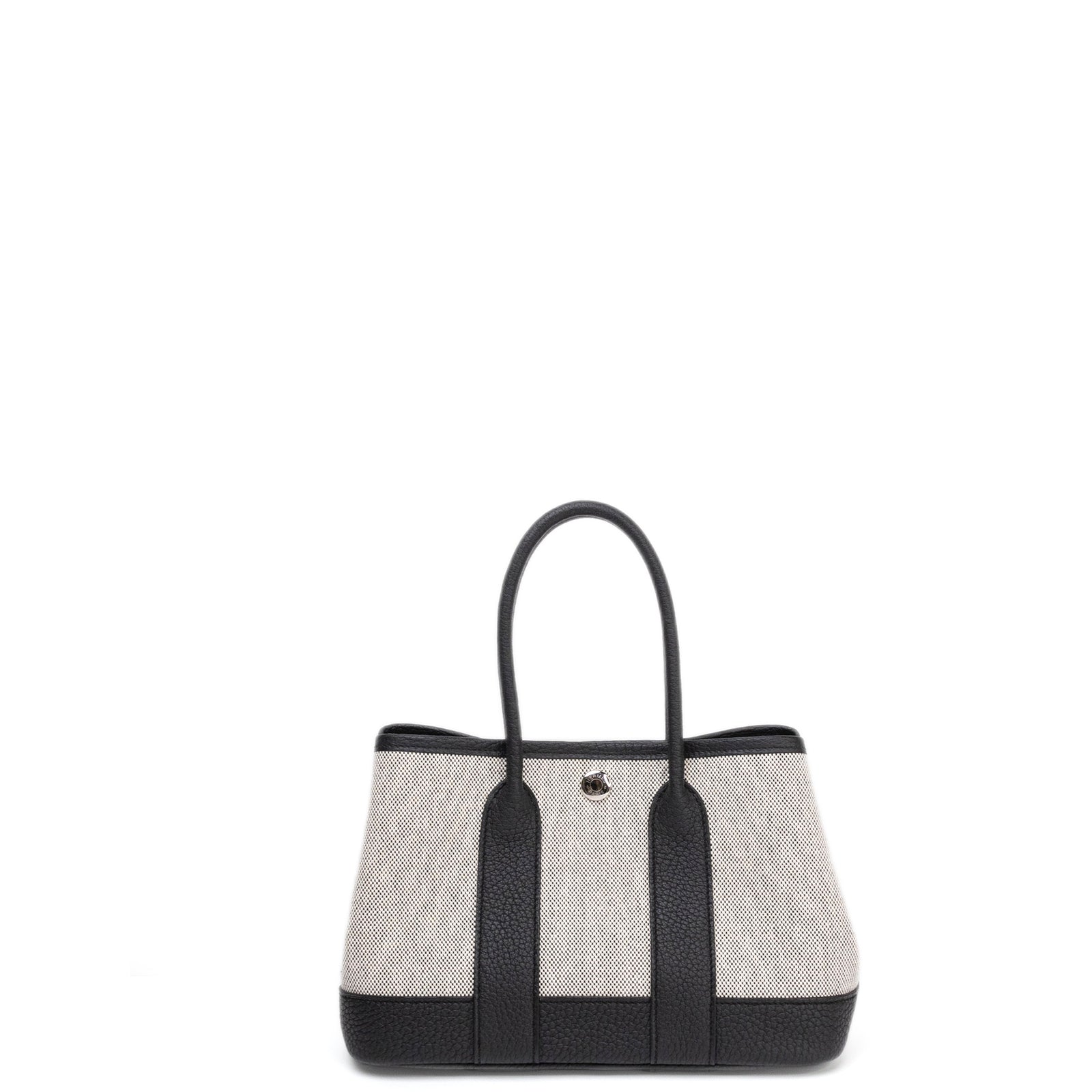 HERMES NEO GARDEN PARTY 23 CANVAS / NEGONDA ECRU-NOIR / NOIR SHW STAMP K
