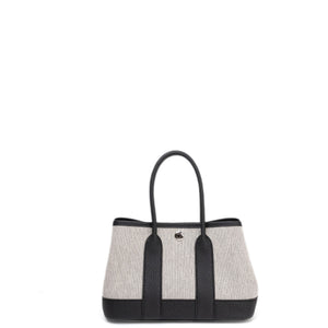 HERMES NEO GARDEN PARTY 23 CANVAS / NEGONDA ECRU-NOIR / NOIR SHW STAMP K