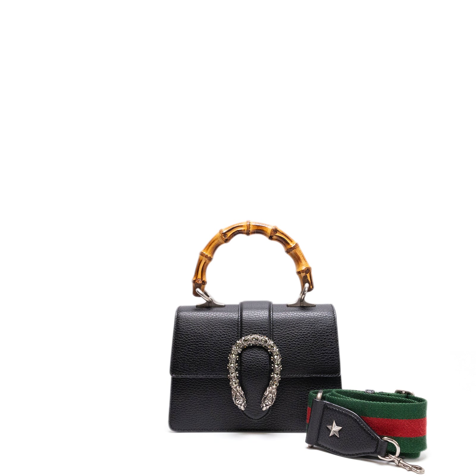 GUCCI BAMBOO 1947 DIONYSUS TOP HANDLE BAG BLACK SHW