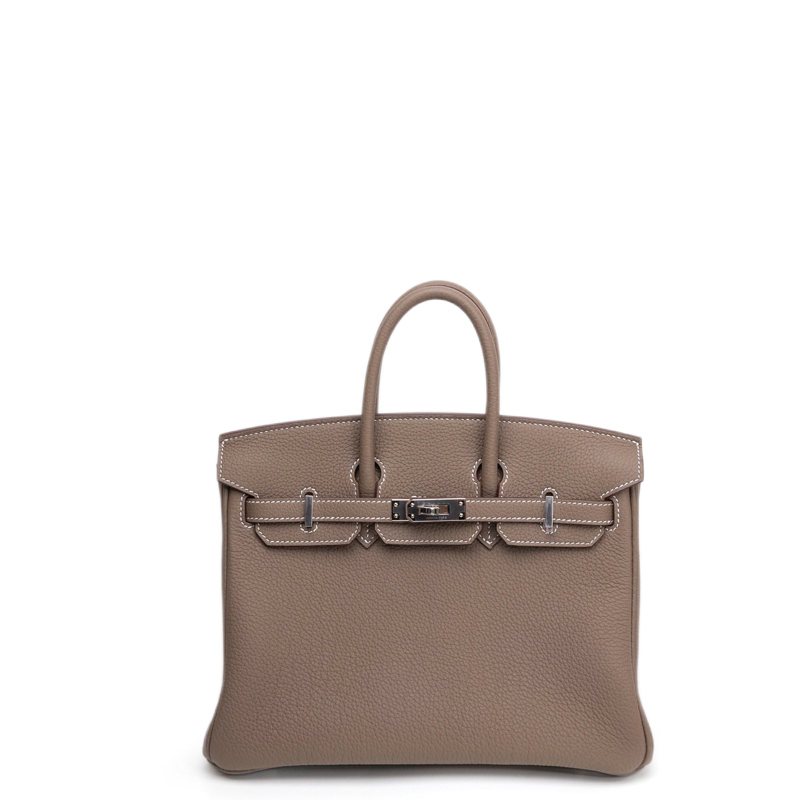 HERMES BIRKIN 25 ETOUPE TOGO LEATHER SHW STAMP K