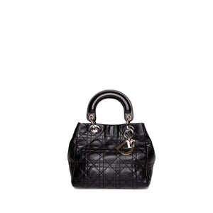 CHRISTIAN DIOR VINTAGE LADY DIOR TOTE BAG BLACK SHW