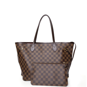 LOUIS VUITTON NEVERFULL MM DAMIER EBENE CANVAS GHW