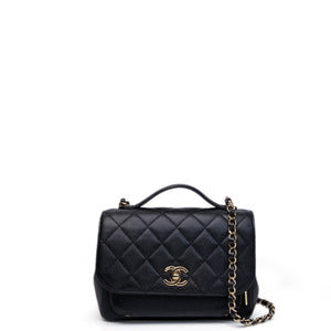 CHANEL BUSINESS AFFINITY SMALL FLAP BAG BLACK CAVIAR GHW