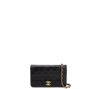 CHANEL VINTAGE FLAP BAG BLACK QUILTED LAMBSKIN GHW